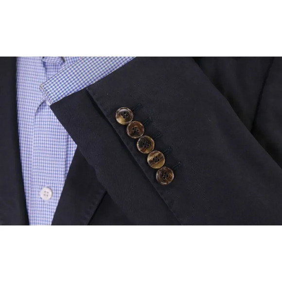 Gucci Navy Blue Cotton-Polyester 2-Btn Slim Fit Blazer Jacket 36R - Picture 6 of 8